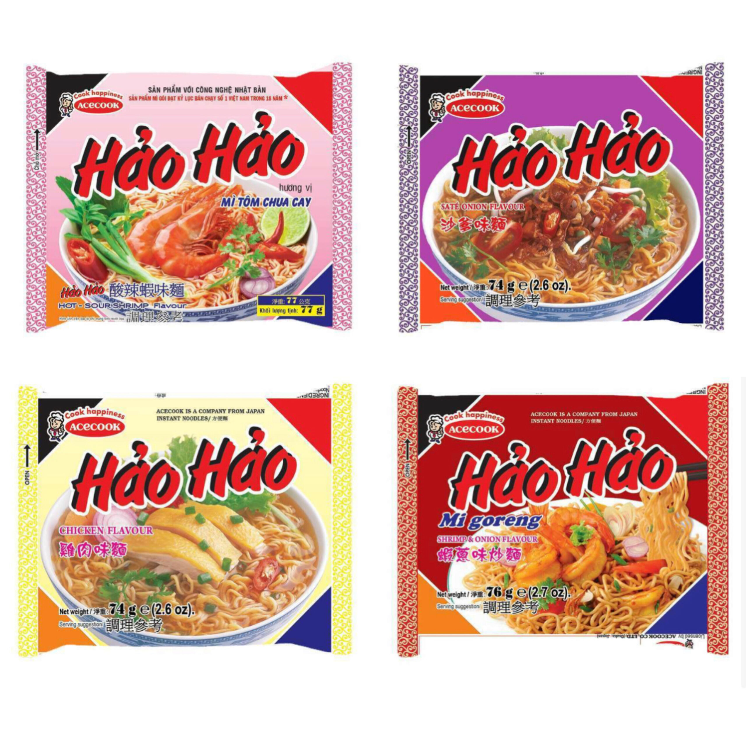 越南 HAO HAO 好好麵 雞肉麵 酸辣蝦麵 即食泡麵 74g