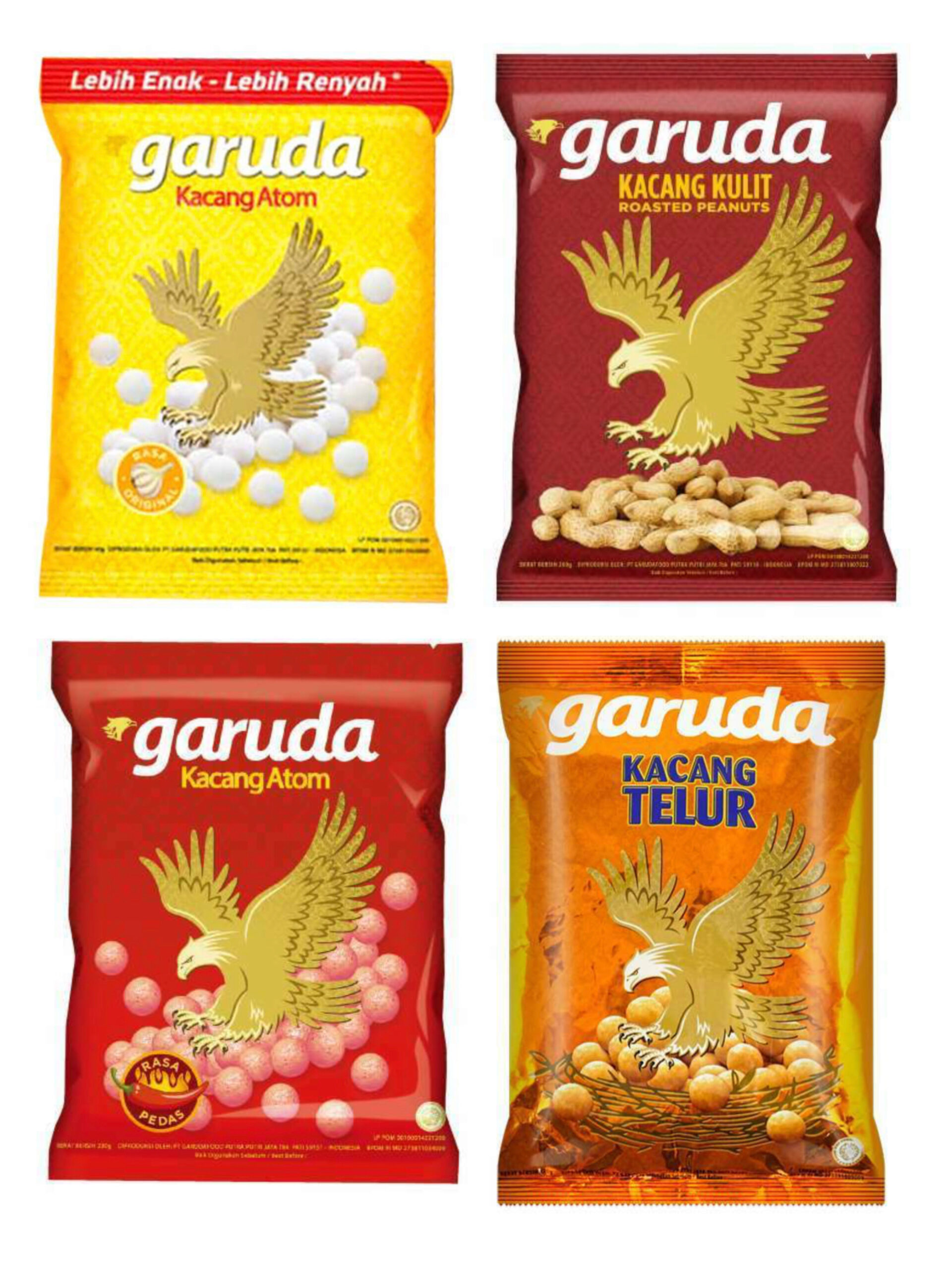 Garuda Kacang Telur 蛋皮/香蒜/辣味/帶殼 脆皮花生豆 110g/200g/220g